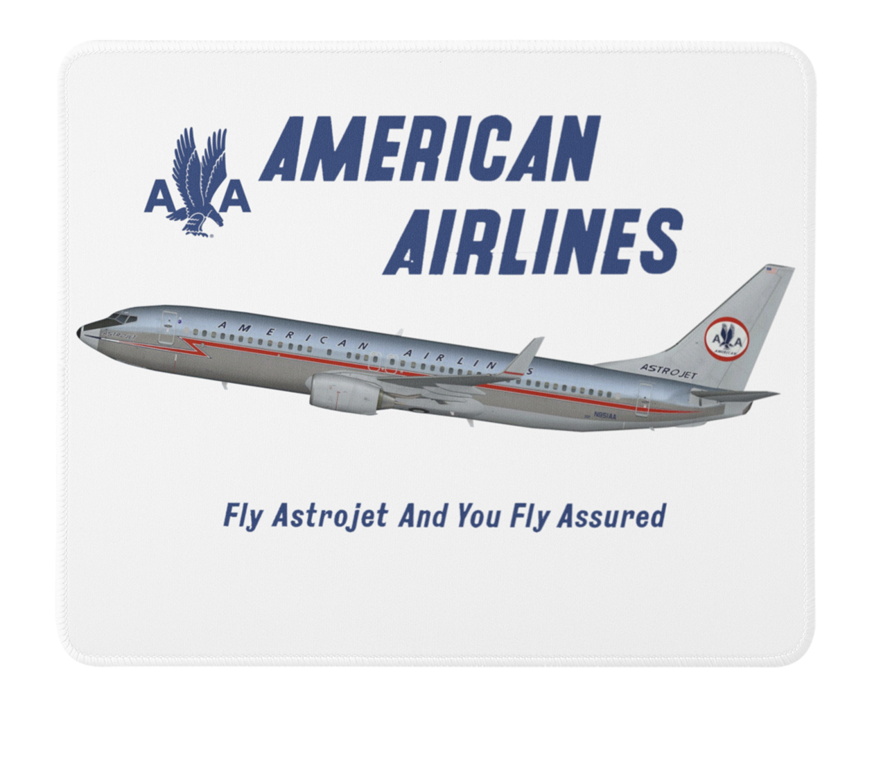 American Airlines 1964 "Fly Astrojet And You Can Fly Assured" Mousepad