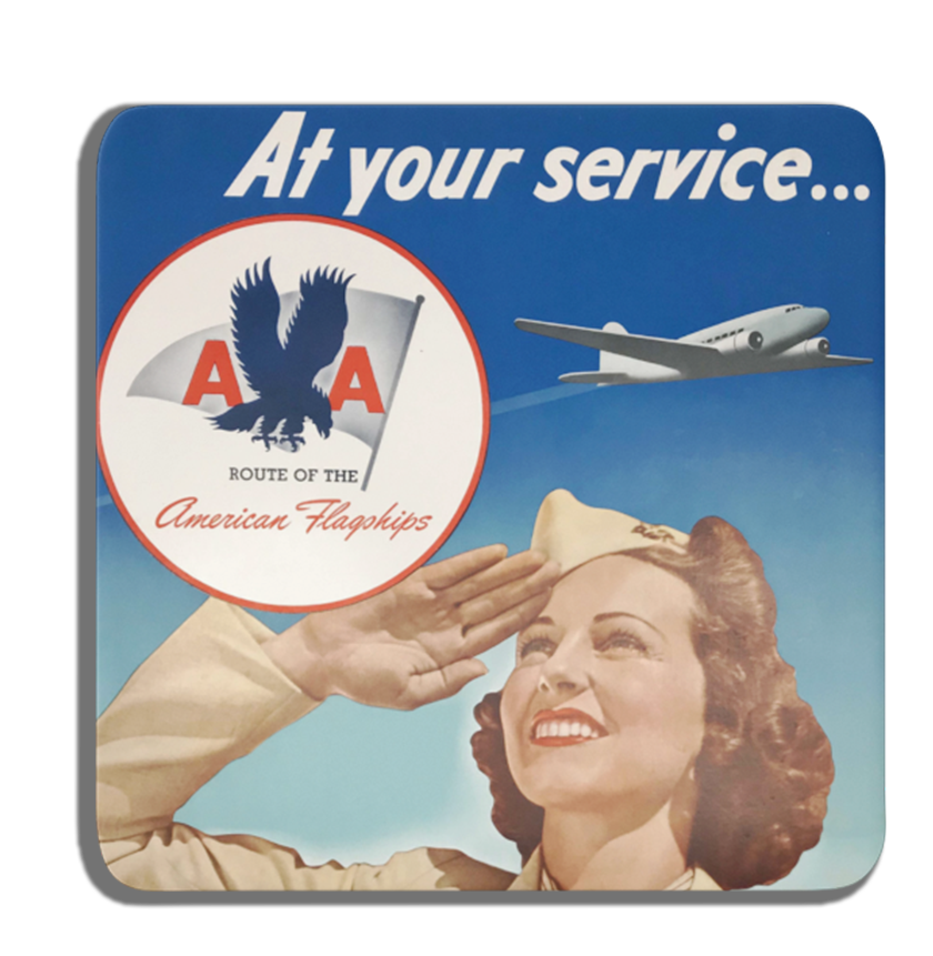 AA Flagship At Your Service - Square Sandstone Coaster