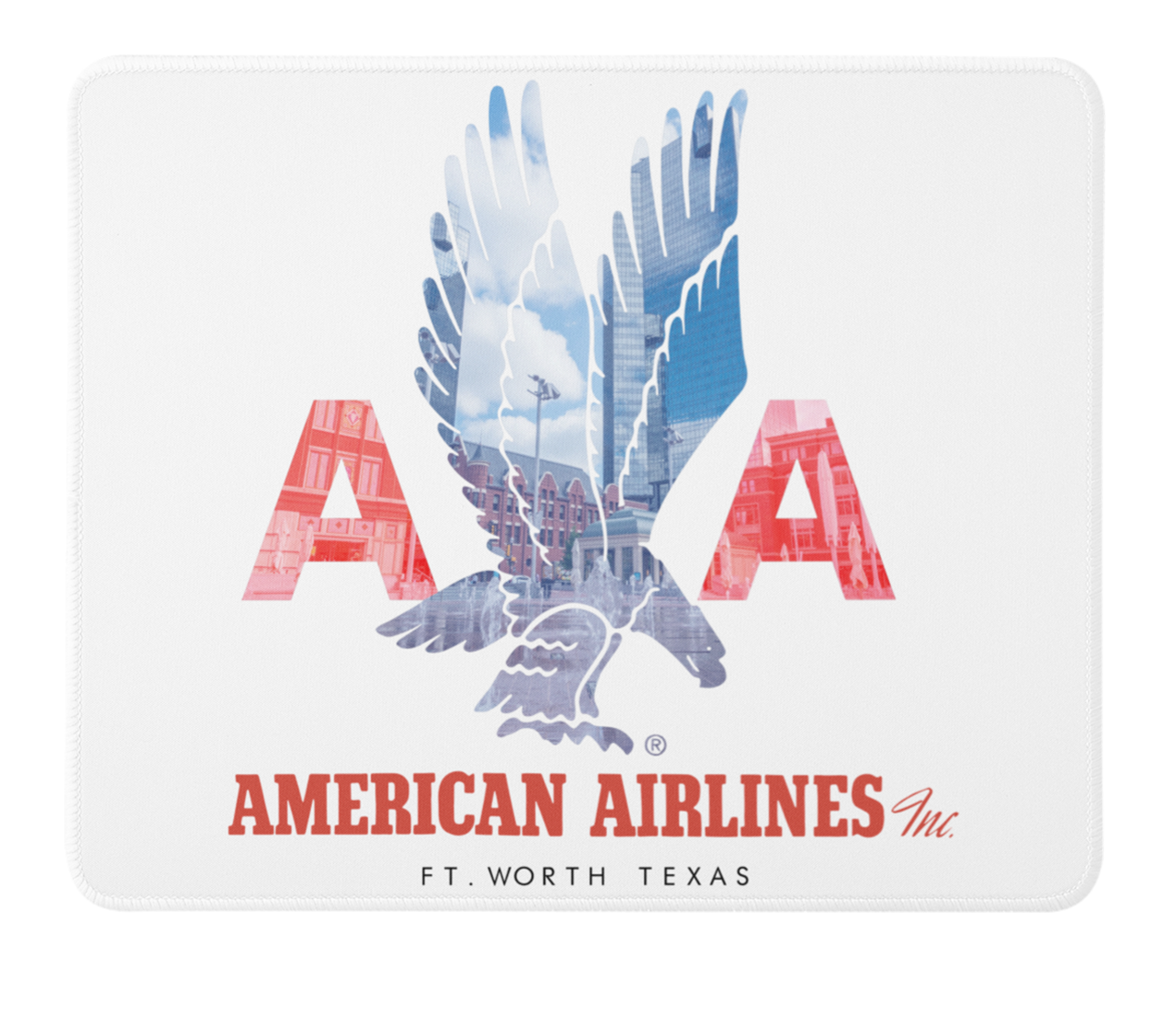 American Airlines Orgin City View - Fort Worth TX - Mousepad