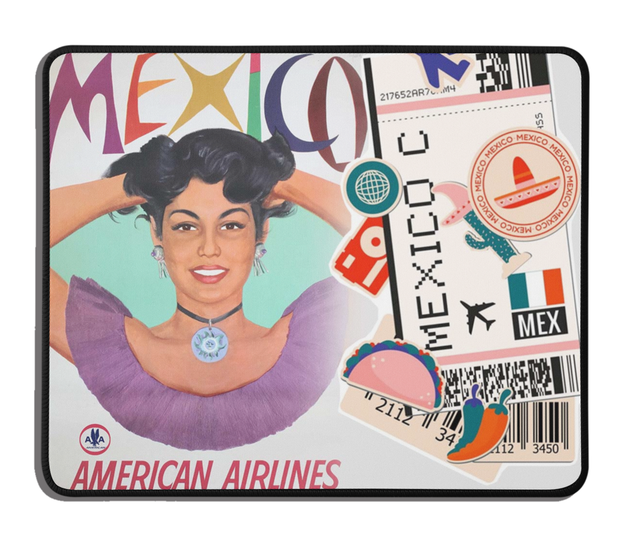American Airlines Mexico Collage Mousepad