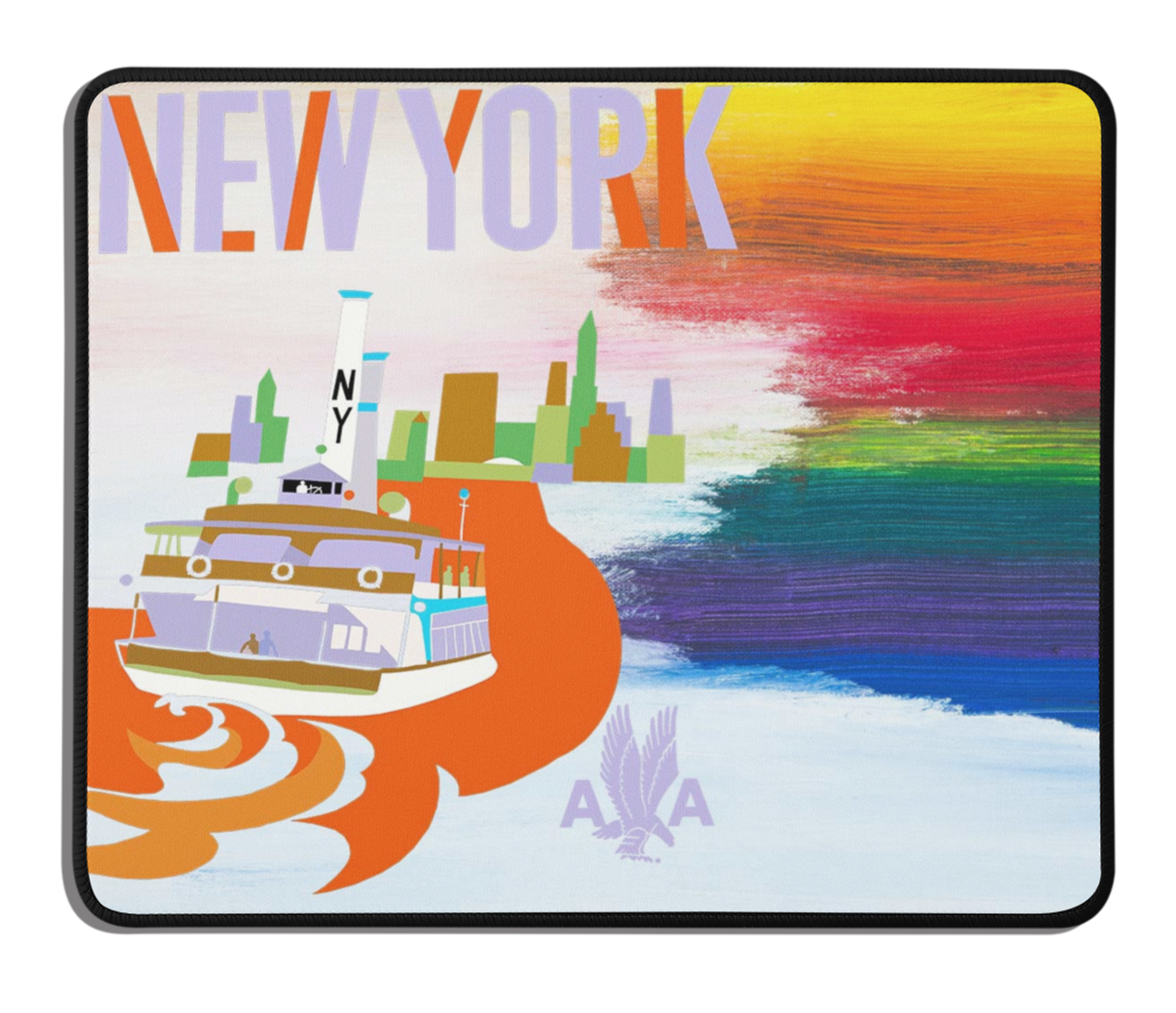American Airlines New York Water Paint Mousepad