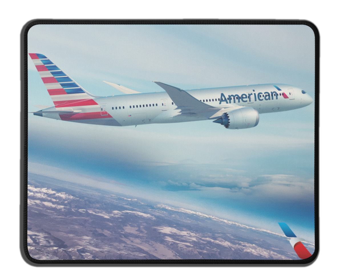 American Airlines Over Earth Mousepad