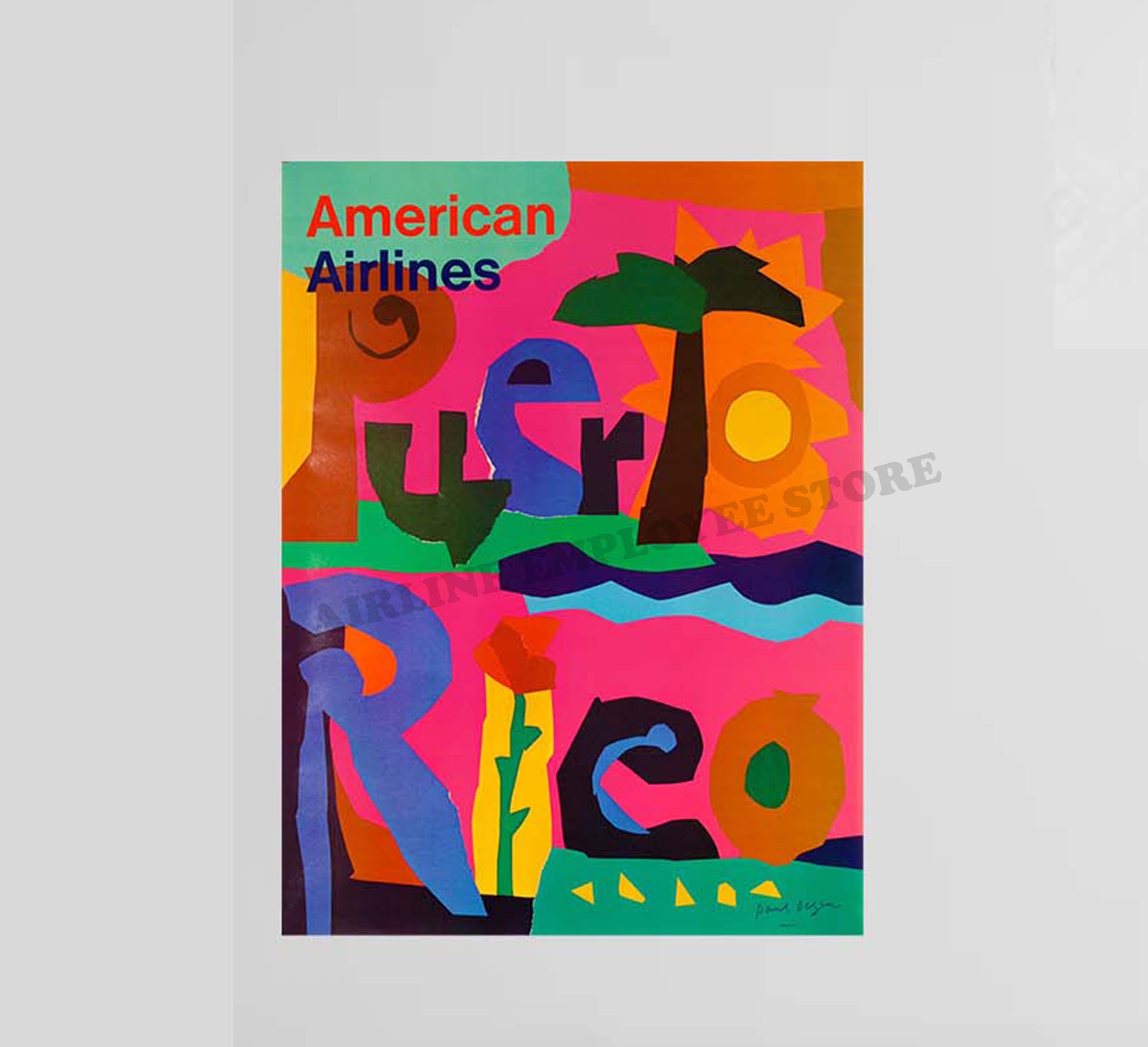 American Airlines Puerto Rico Poster Decal Stickers