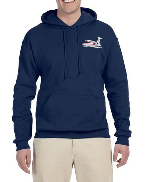 American Airlines Super80 Livery Hooded Sweatshirt Embroidered