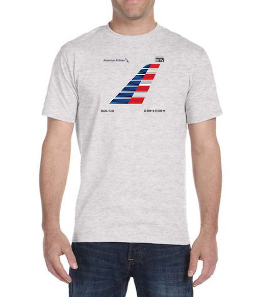 American Airlines DFW Hub - Unisex Ash Grey T-Shirt