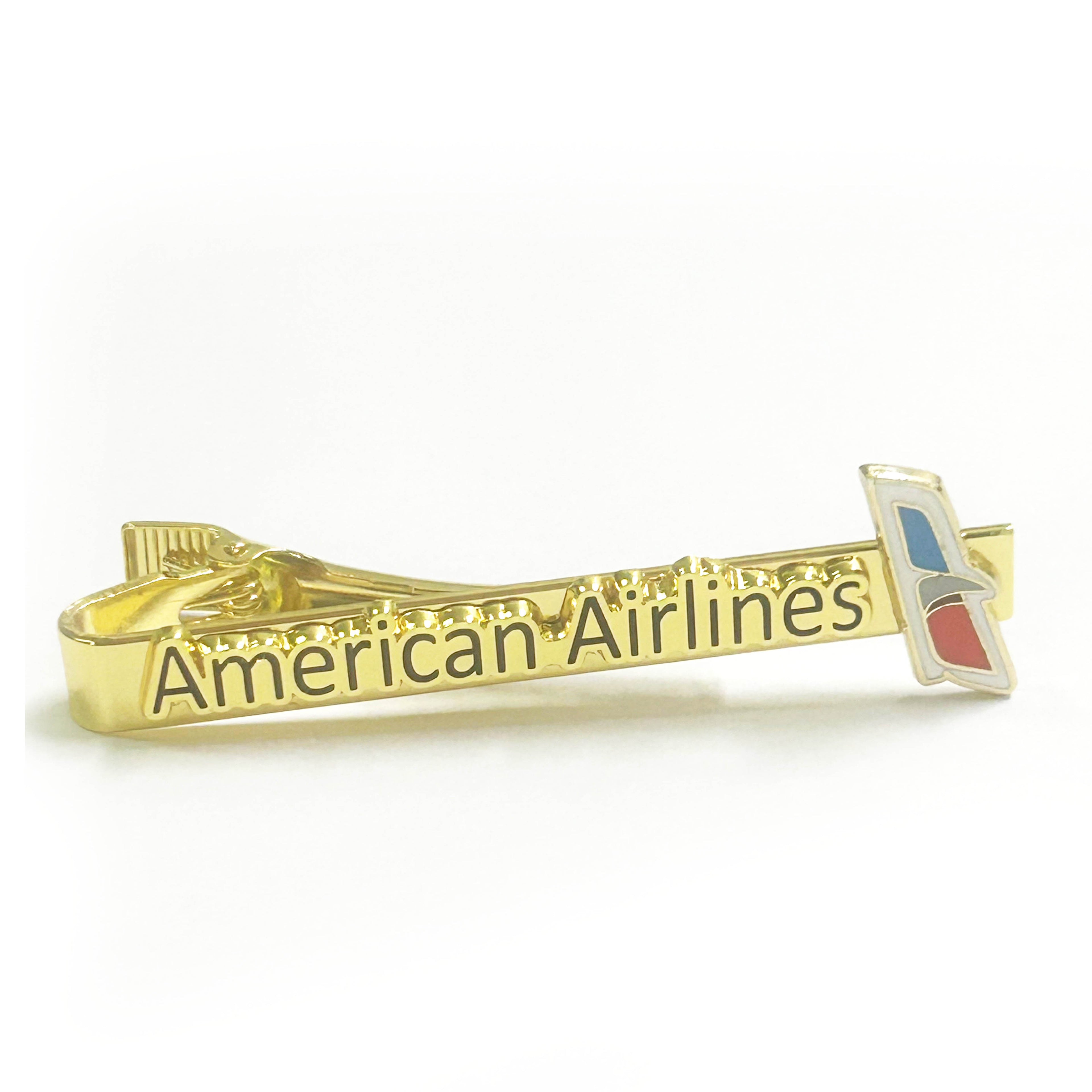 American Airlines New Logo Tie Bar silver