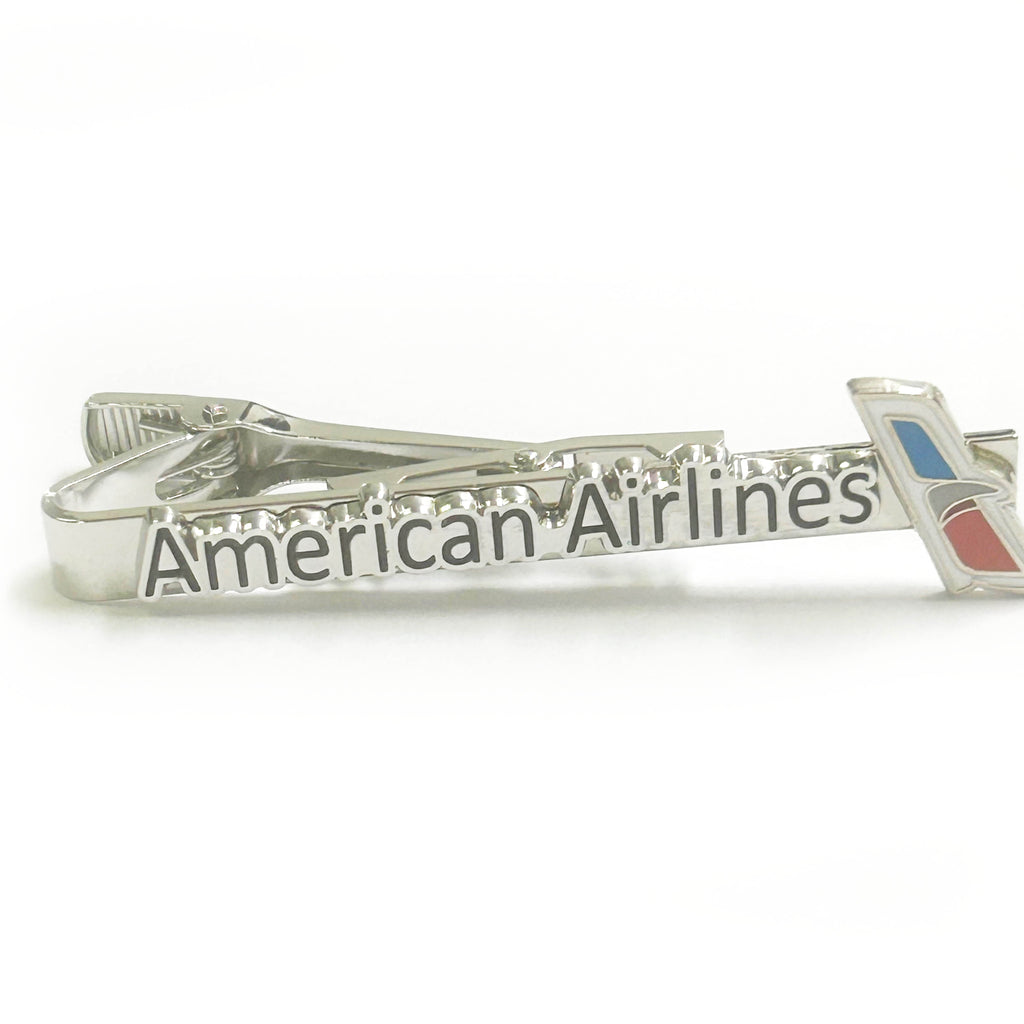 American Airlines New Logo Tie Bar silver