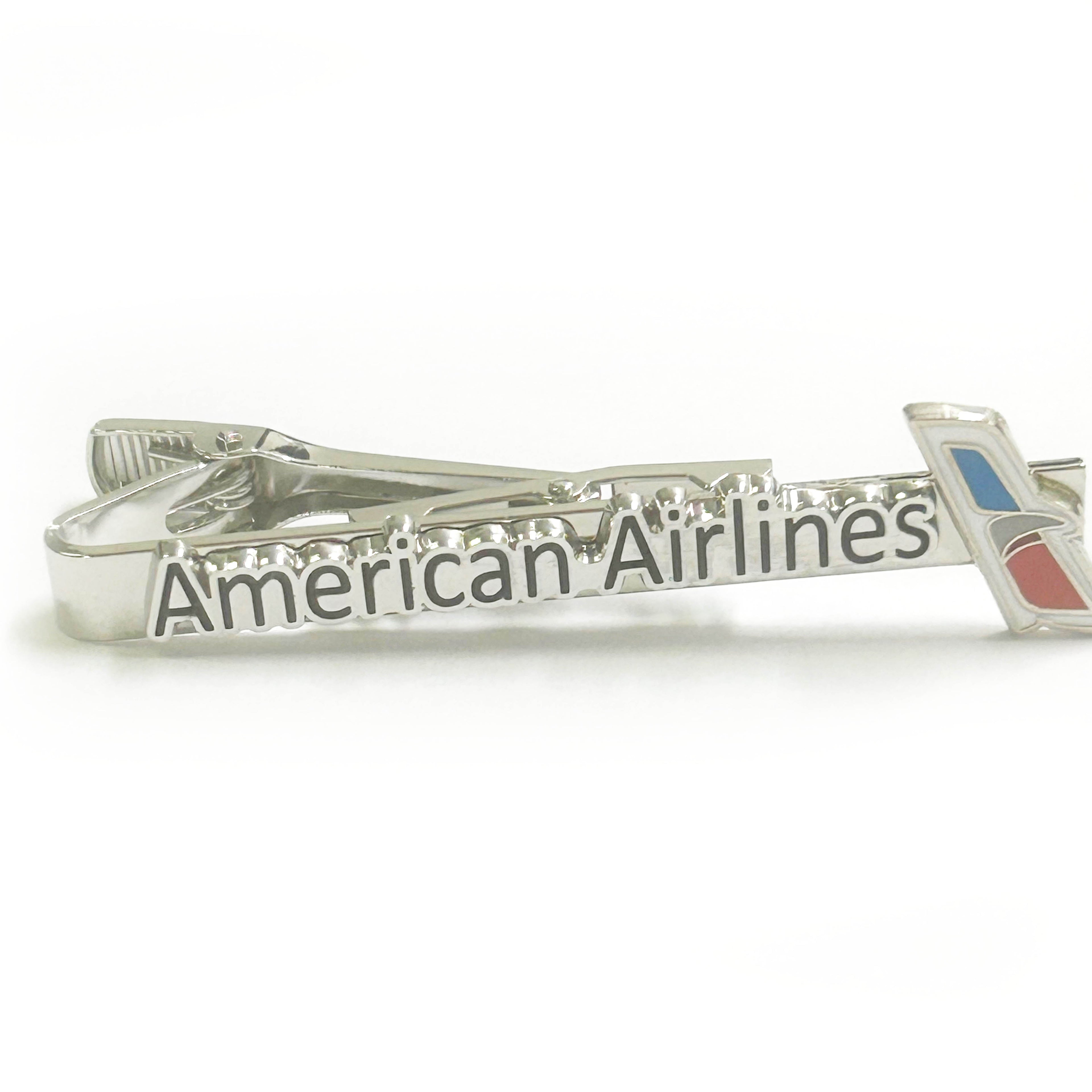 American Airlines New Logo Tie Bar silver
