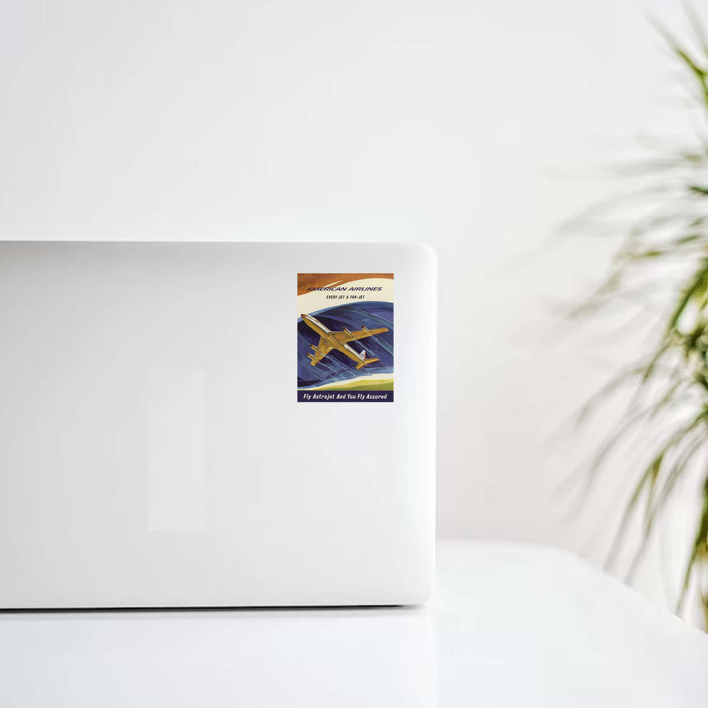 American Airlines Fly Astrojet And You Fly Assured Decal Stickers