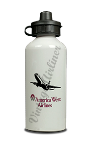 America West Airlines 737 Logo Bag Sticker Aluminum Water Bottle