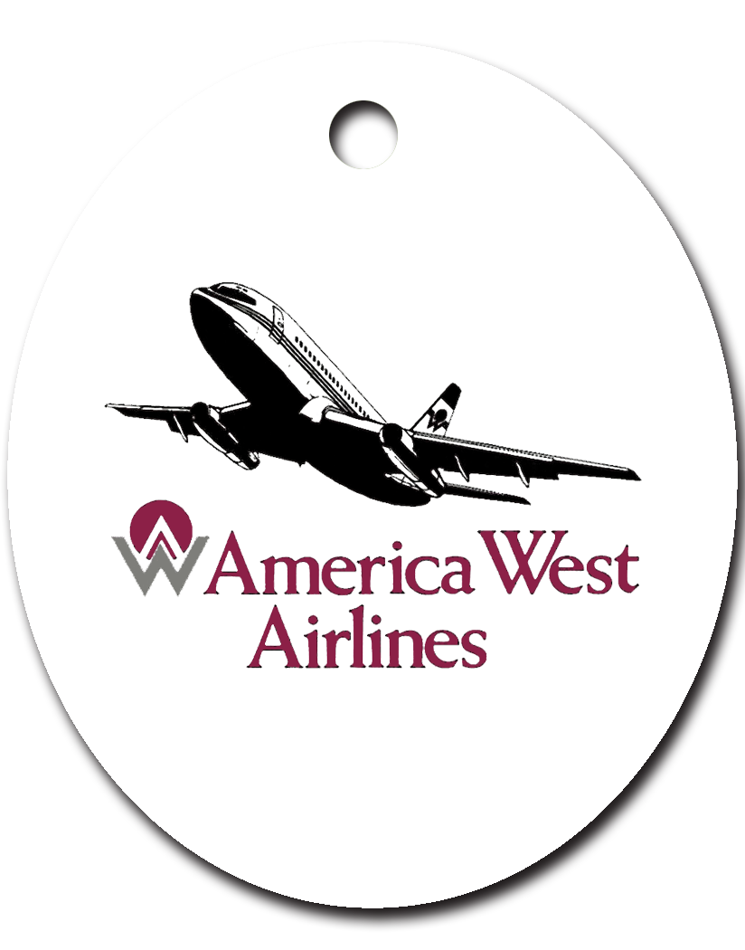 America West First Logo & 737 Logo Ornaments