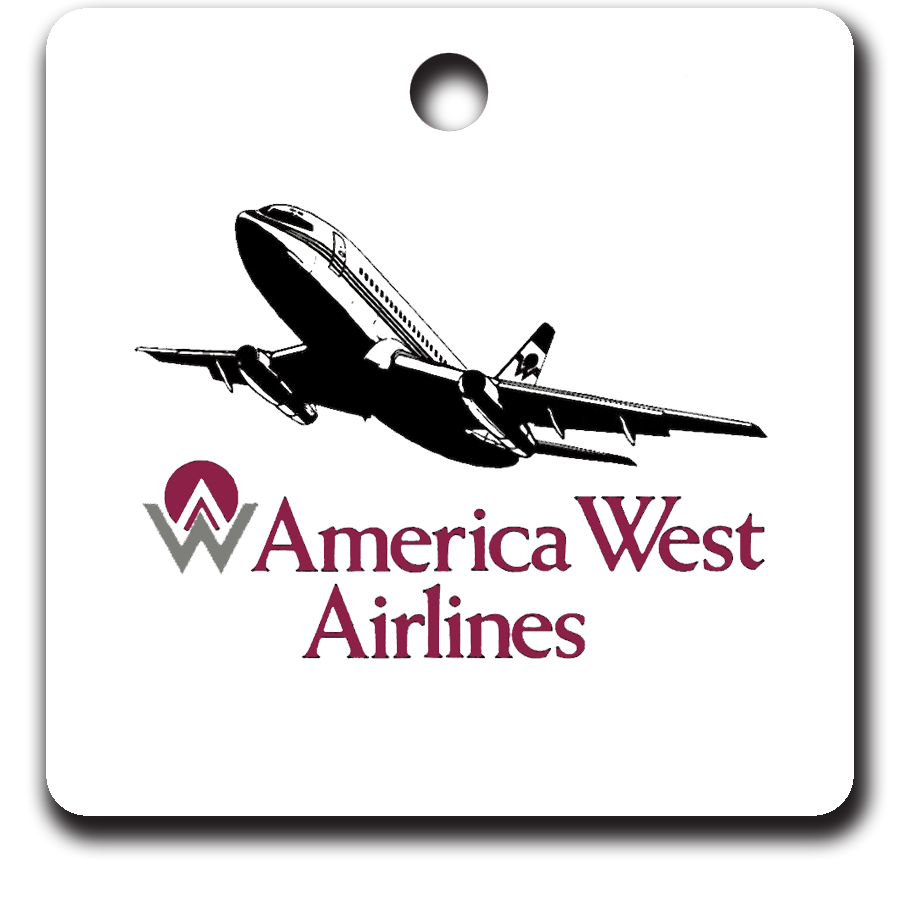 America West First Logo & 737 Logo Ornaments