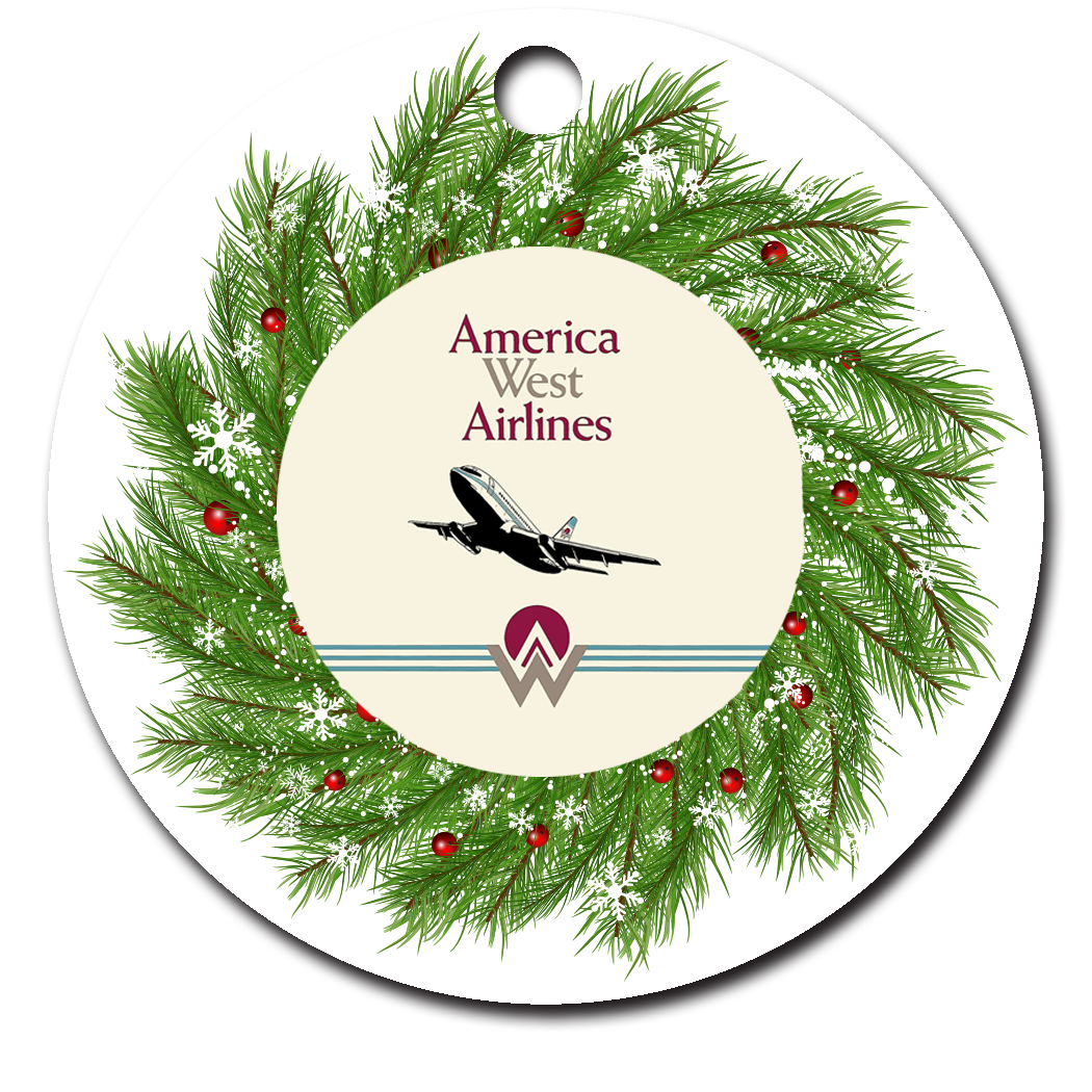 America West First Logo Ornaments