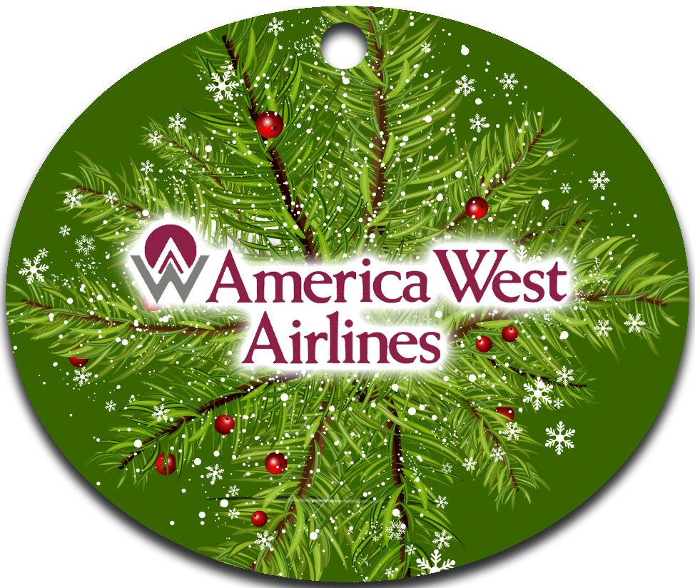 America West Airlines Original Logo Ornaments
