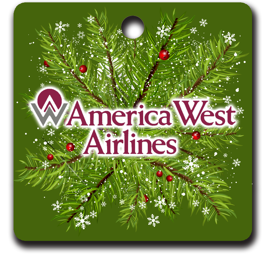 America West Airlines Original Logo Ornaments