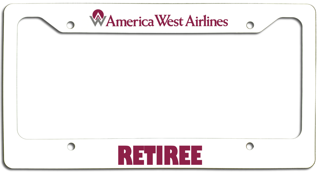 America West Airlines Retiree License Plate Frame