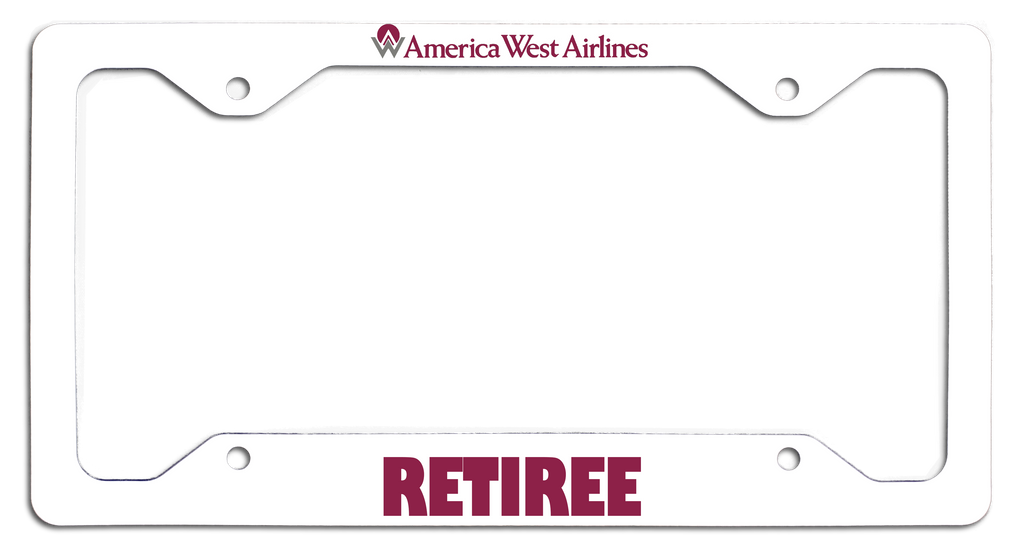 America West Airlines Retiree License Plate Frame