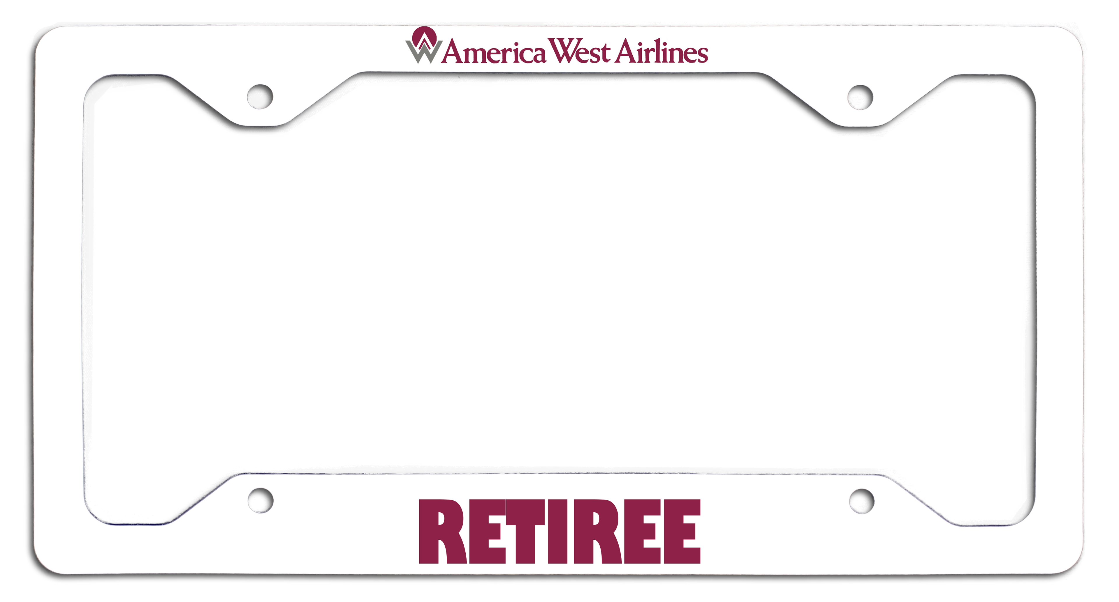 America West Airlines Retiree License Plate Frame