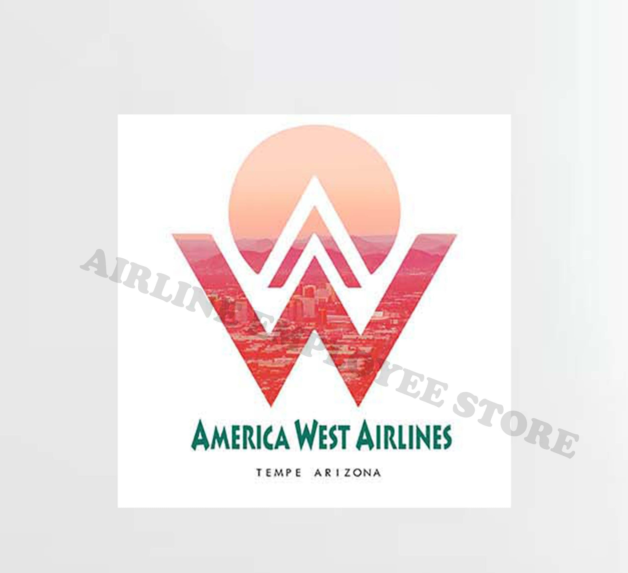 America West City View Decal Stickers