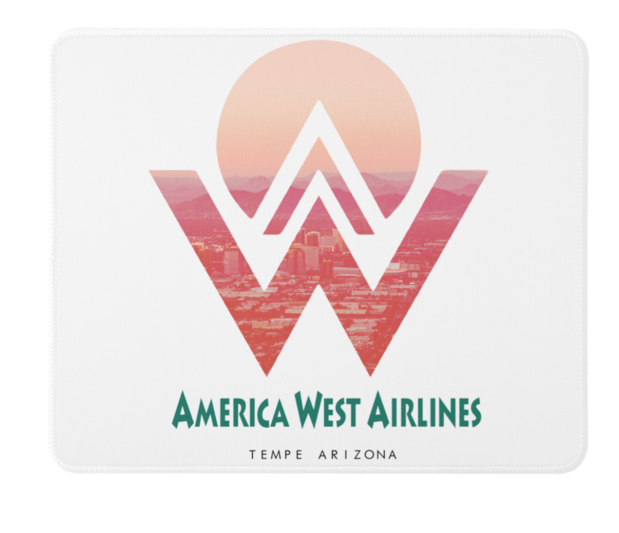 America West Airlines Orgin City View - Tempe Arizona - Mousepad