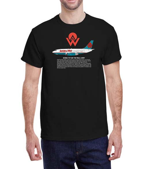 America West - 737-200 Final Livery - Historical T-Shirt