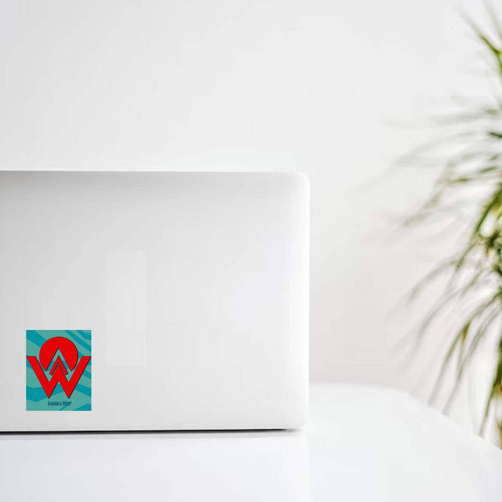 America West Logo Stripes Decal Stickers