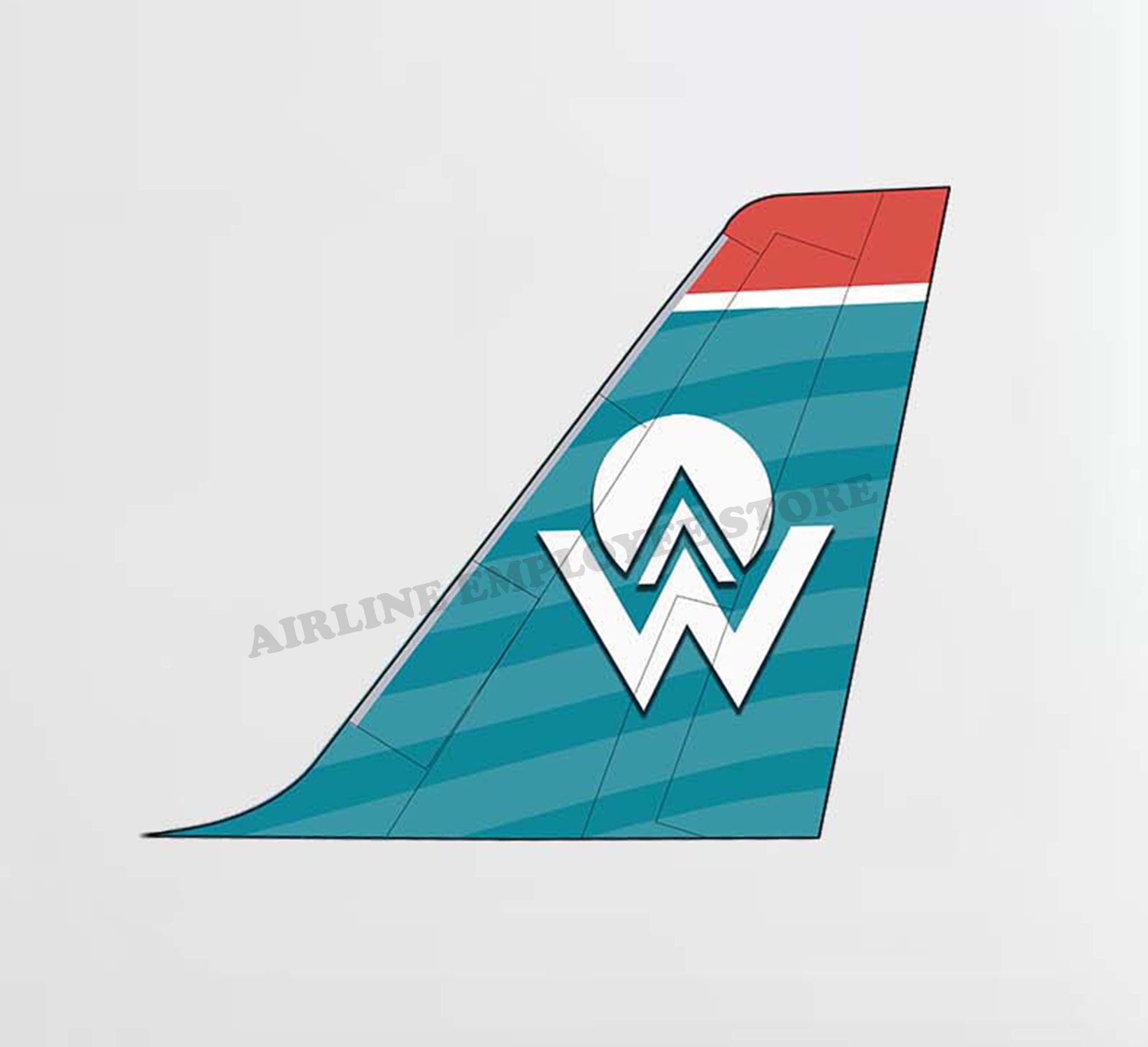 America West Tail Decal Stickers