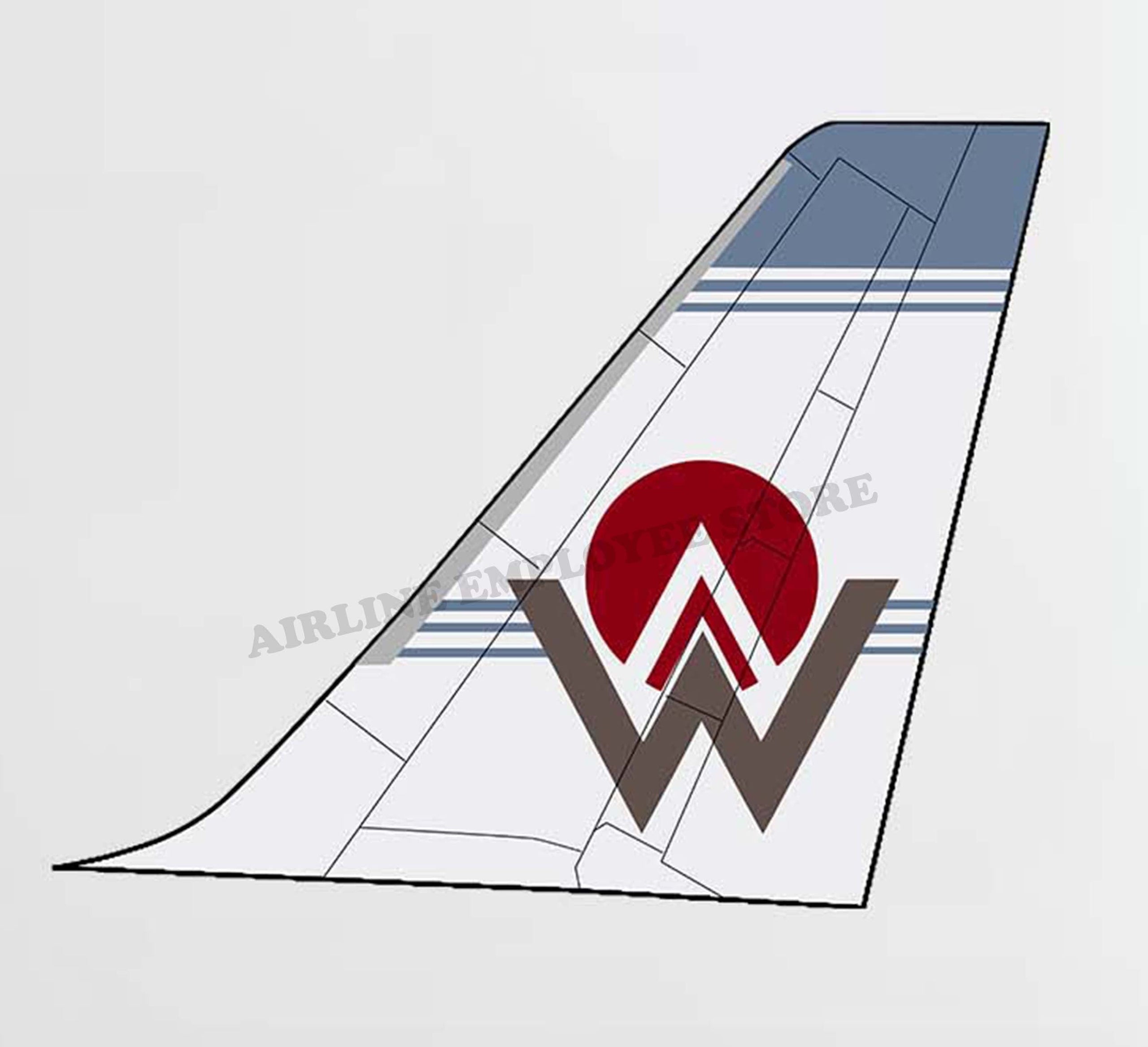 America West A320 (Original Livery) Tail Decal Stickers