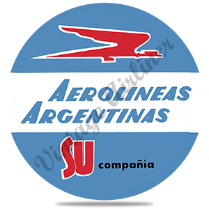 Aerolineas Argentinas 1960's Vintage Round Sandstone Coaster