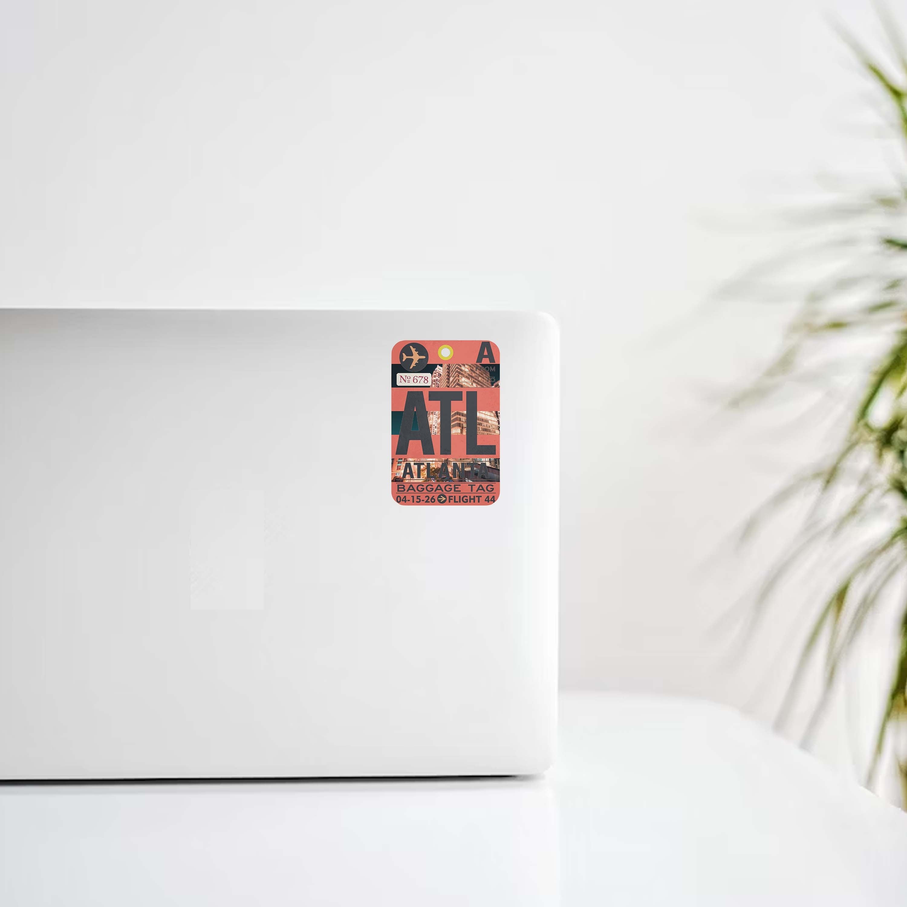 Atlanta Luggage Tag Design Decal Stickers