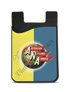 Australian National Airways 1950's Vintage Bag Sticker Card Caddy