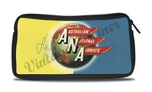 Australian National Airways 1950's Vintage Bag Sticker Travel Pouch