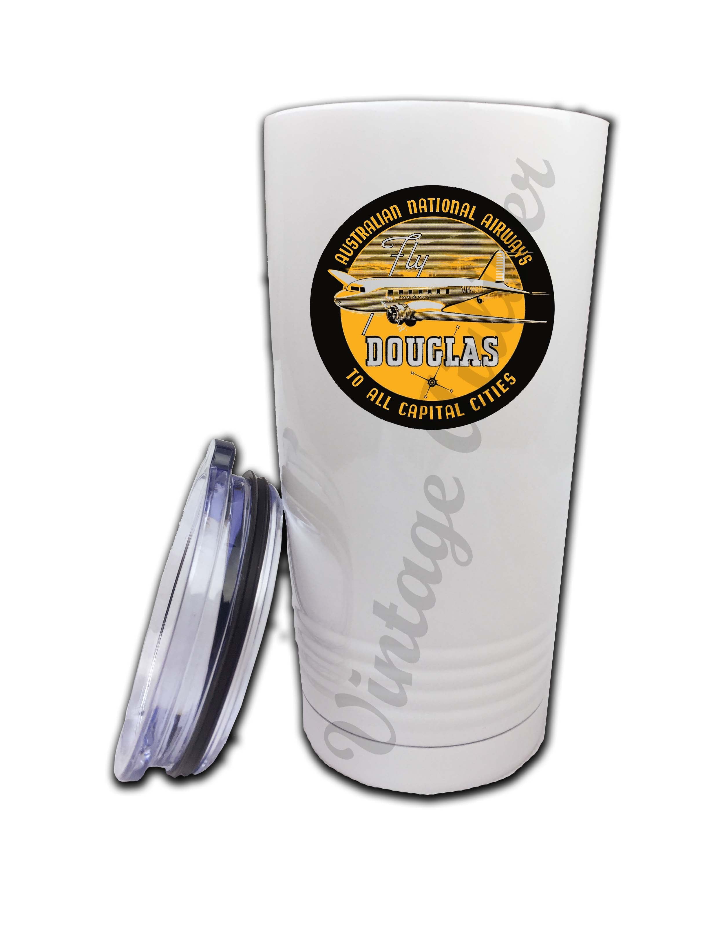 Australian National Airlines Vintage 1930's Bag Sticker Tumbler