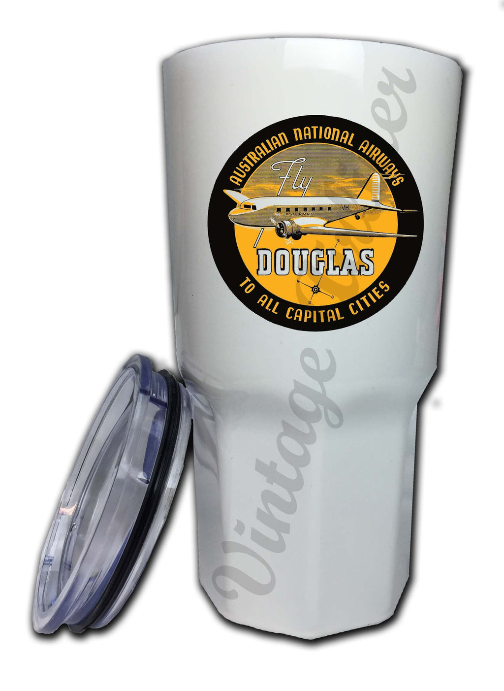 Australian National Airlines Vintage 1930's Bag Sticker Tumbler