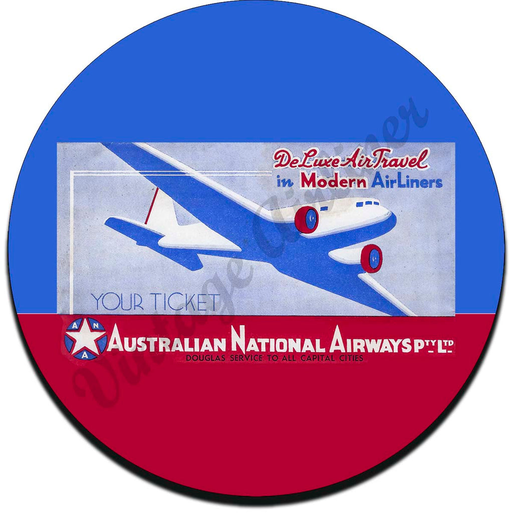 Australian National Airways Vintage Sandstone Coaster
