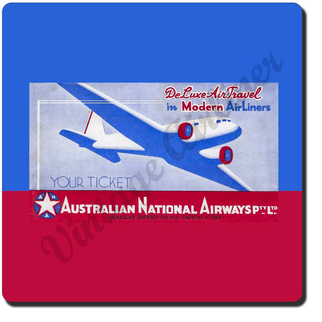 Australian National Airways Vintage Sandstone Coaster