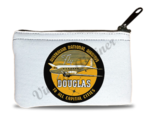 Australian National Airways 1930's Bag Sticker Rectangular Coin Purse