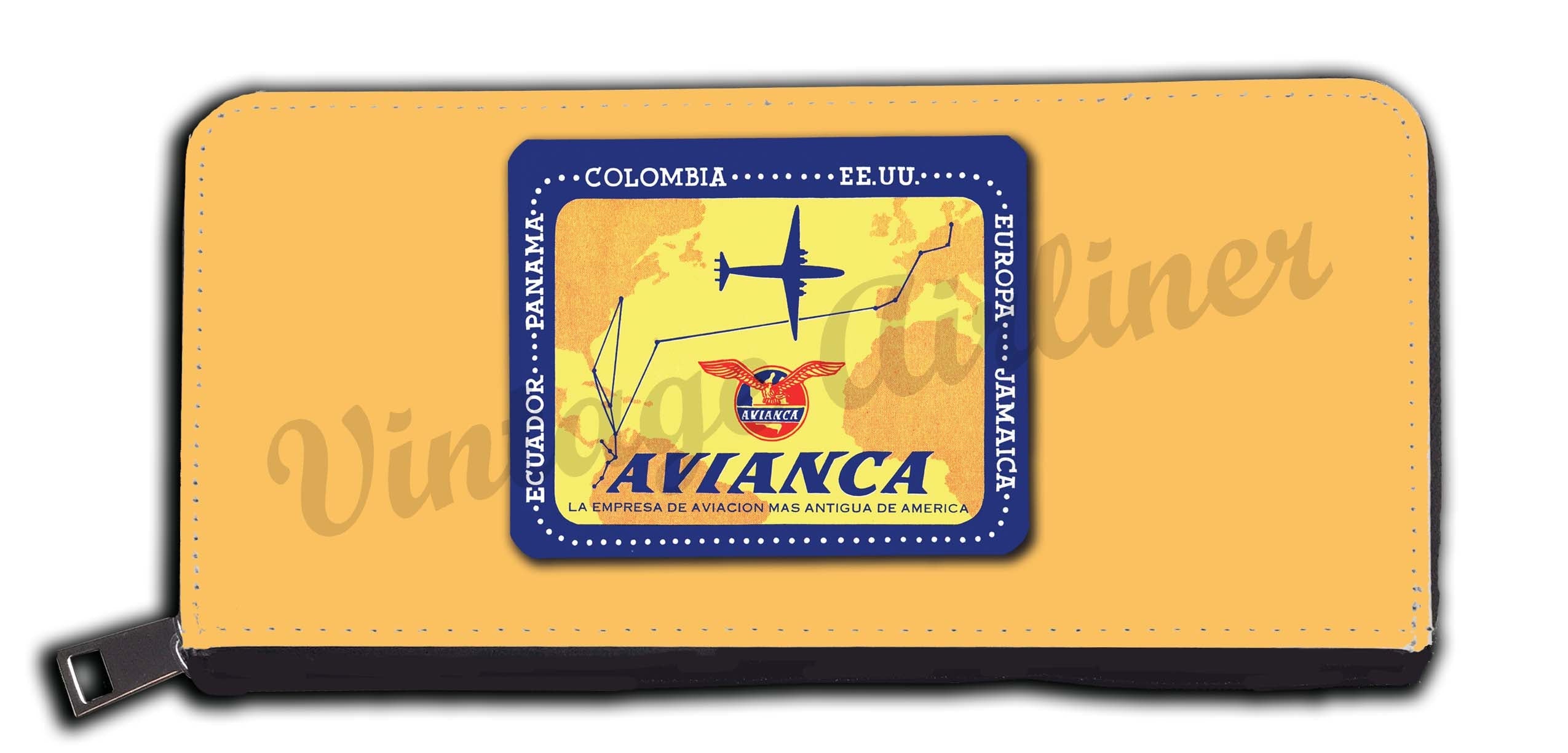 Avianca Vintage 1940's Bag Sticker Wallet