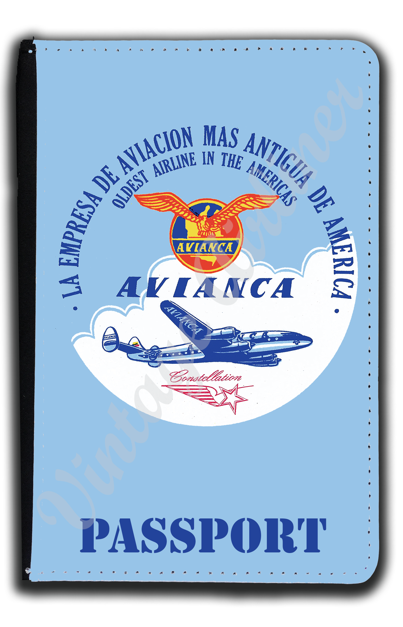 Avianca Airlines 1950's Vintage Bag Sticker Passport Case