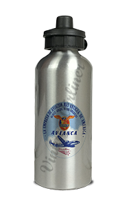 Avianca Airlines Vintage 1950's Bag Sticker Aluminum Water Bottle