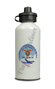 Avianca Airlines Vintage 1950's Bag Sticker Aluminum Water Bottle
