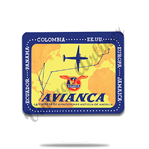 Avianca Airlines Vintage 1940's Round Sandstone Coaster
