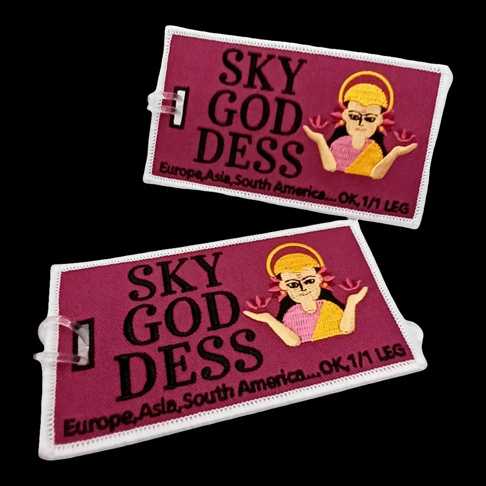 Sky Goddess - Embroidered Bag Tag