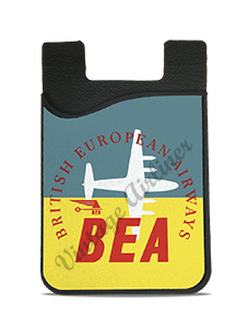 British European Airways 1950's Vintage Bag Sticker Card Caddy