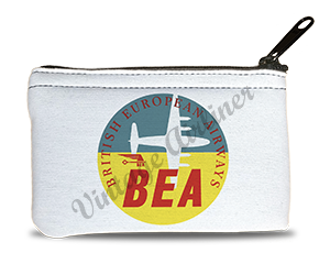 British European Airways 1950's Bag Sticker Rectangular Coin Purse