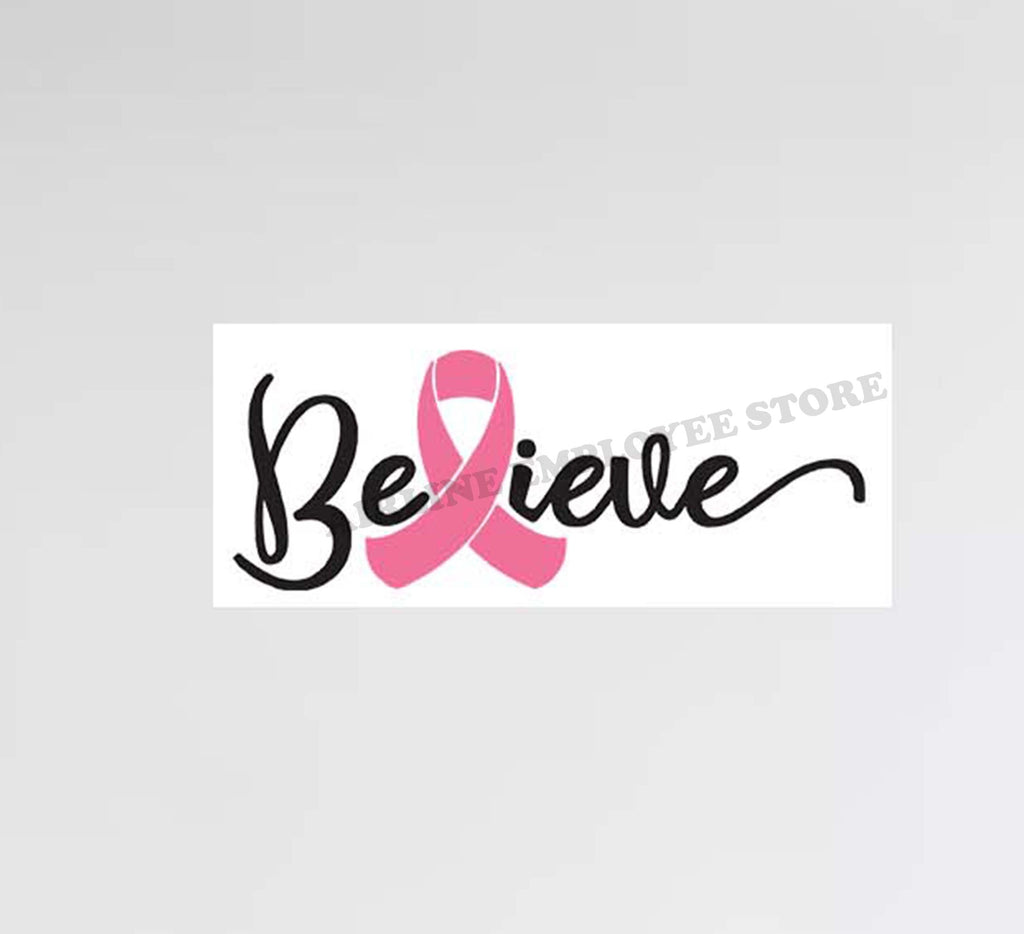 Believe Breast Cancer Awareness Decal Stickers