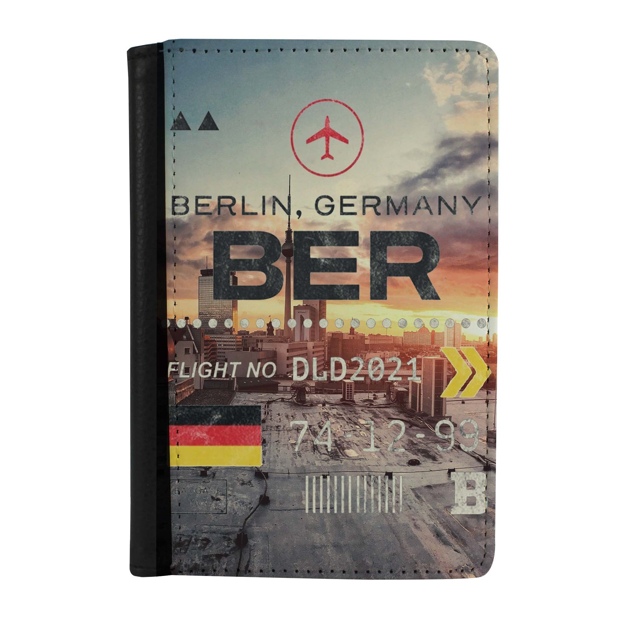 Destination Boarding Ticket - Berlin Germany - Passport Case