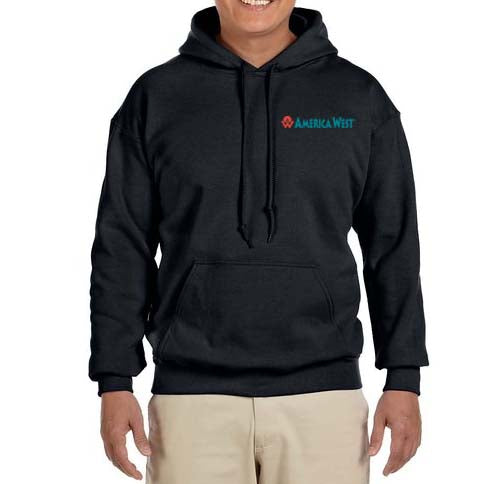 America West First Logo Hooded Sweatshirt Embroidered