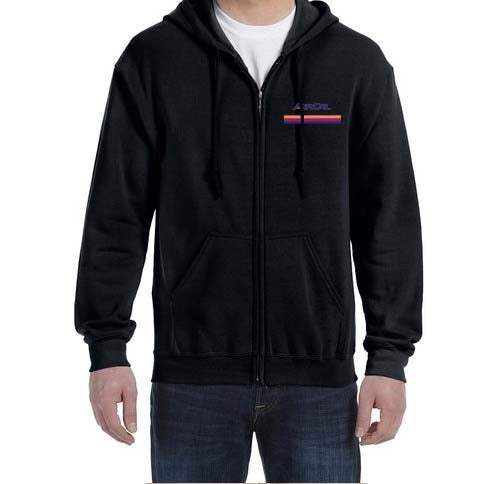 Air Cal Logo Zipped Hooded Sweatshirt Embroidered