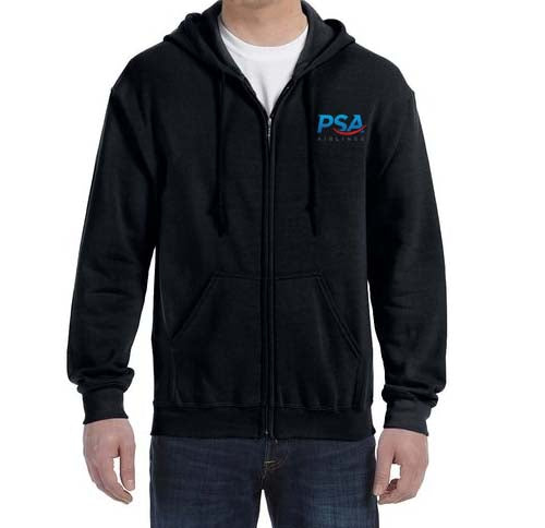 New PSA Logo Zipped Hooded Sweatshirt Embroidered